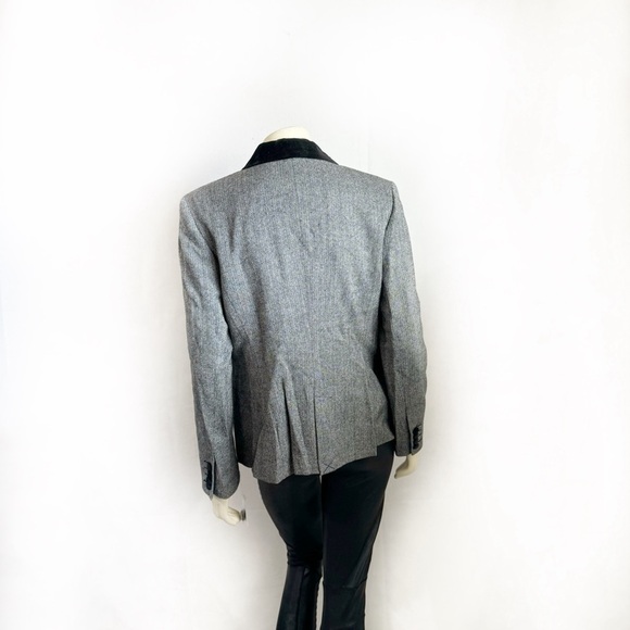 Bloomingdale's Herringbone Blazer Jacket Size 12 - Picture 6 of 8